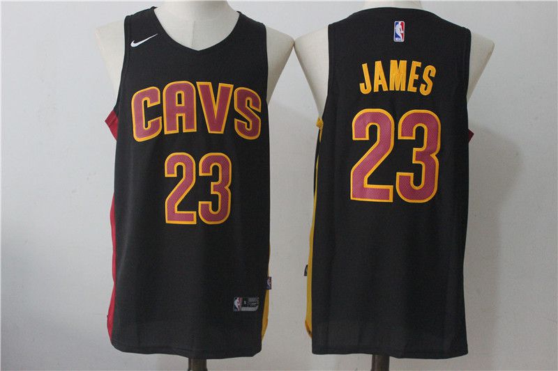 Men Cleveland Cavaliers 23 Lebron James Black NBA Jerseys